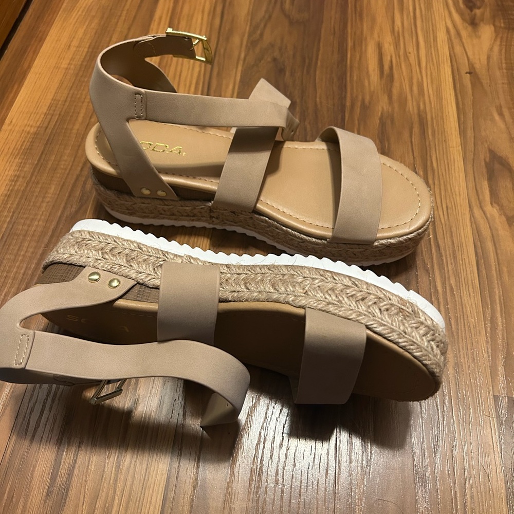 Soda Beige Espadrille Sandals